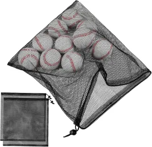 3pcs Drawstring Mesh Bag Basket Net Bags Pond Pump Filter Bag Tennis Bag Tennis Ball Bag Canvas Bags Canvas Grocery Bags Bowling Ball Bag Canvas Tote Bag Racket Black Polyester