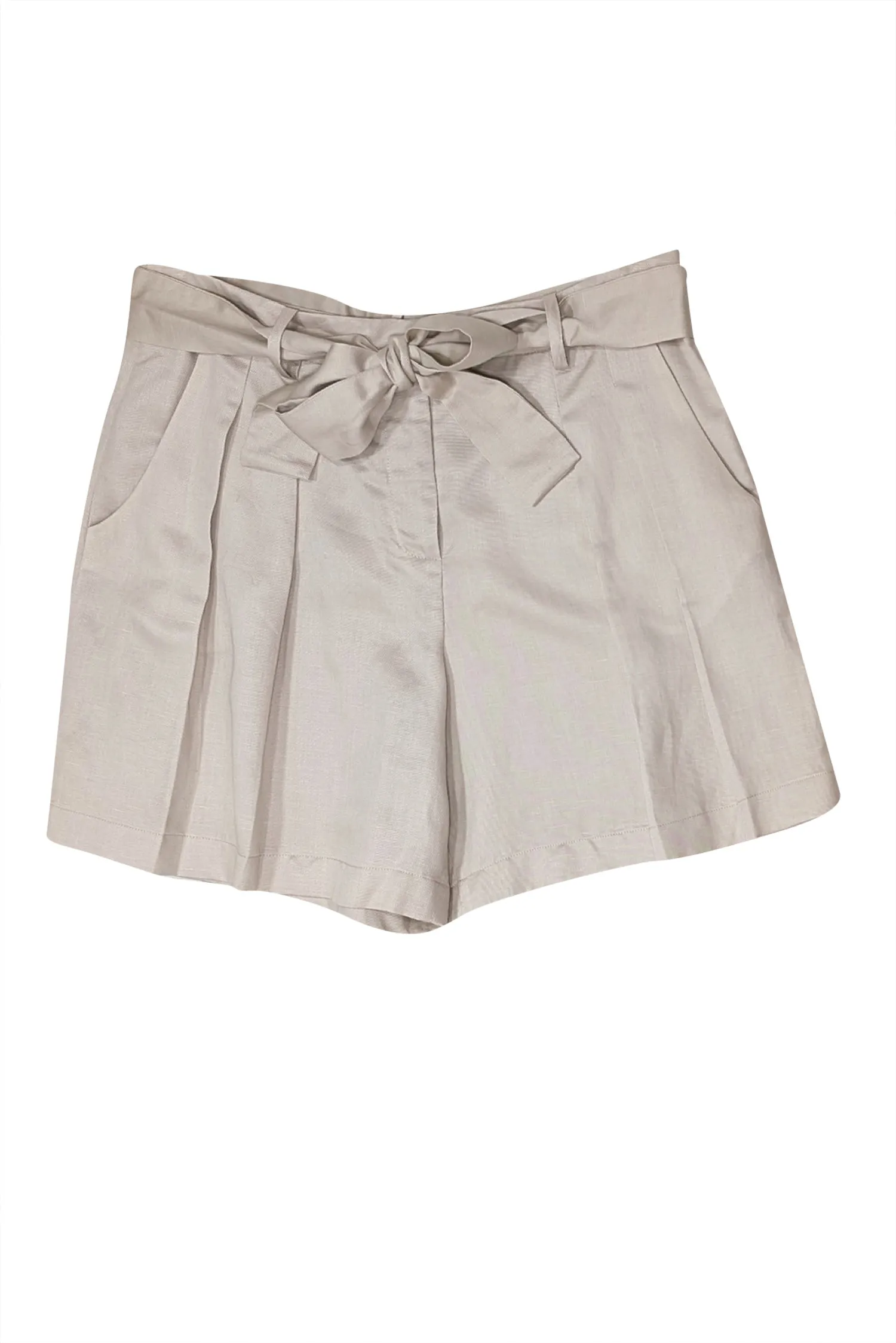 Anne Fontaine - Beige Tie Waist Shorts Sz 12