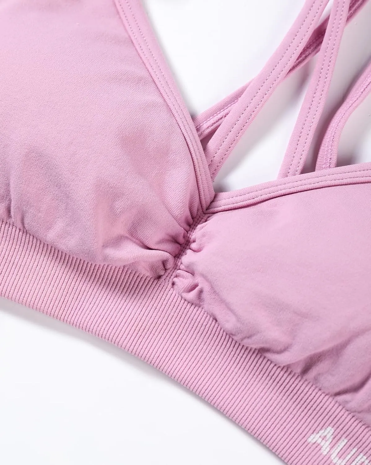 AUROLA Mercury Workout Sports Bras Women Athletic Removable Padded Backless Strapy Minimal Crop Top