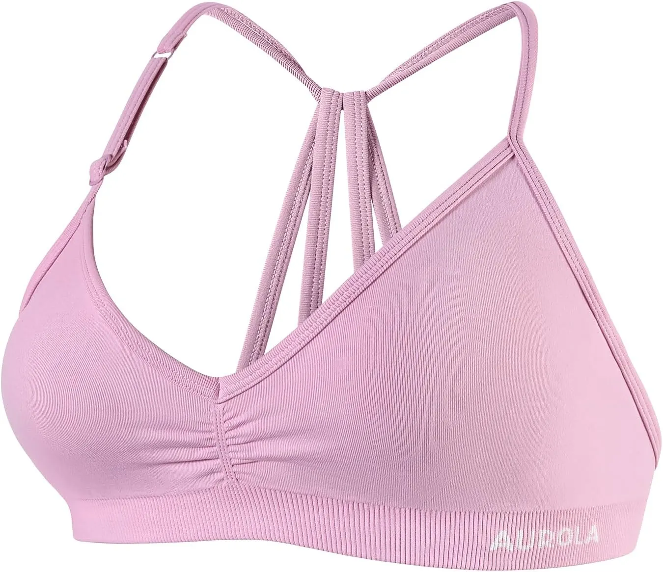 AUROLA Mercury Workout Sports Bras Women Athletic Removable Padded Backless Strapy Minimal Crop Top