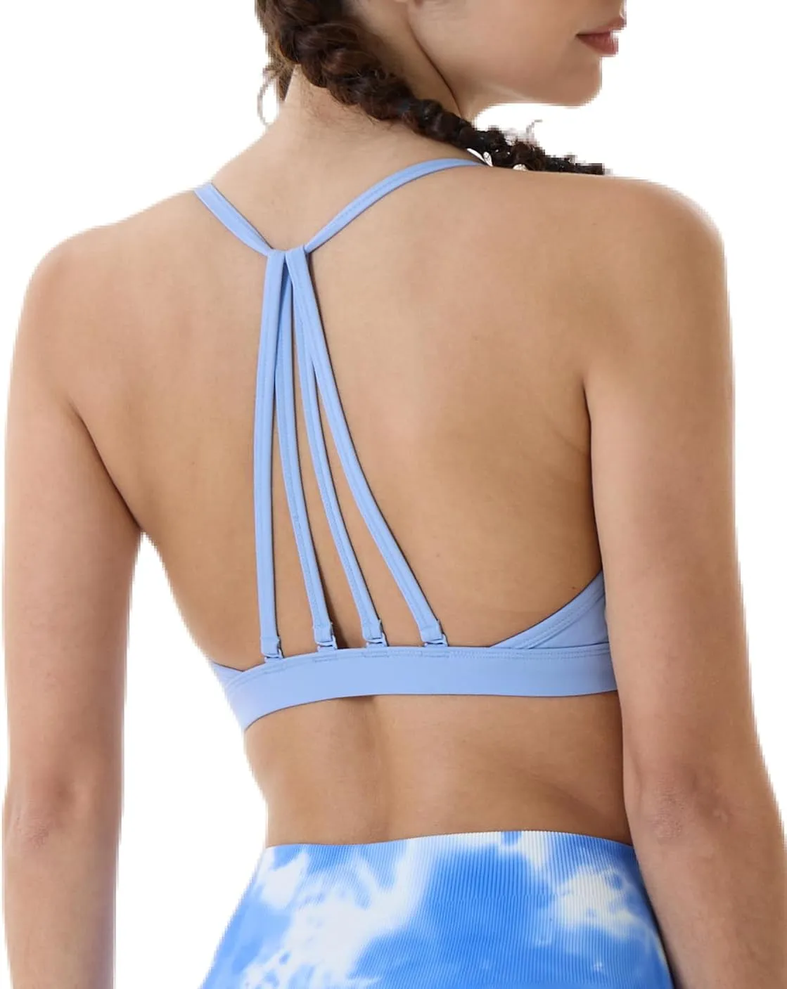 AUROLA Mercury Workout Sports Bras Women Athletic Removable Padded Backless Strapy Minimal Crop Top