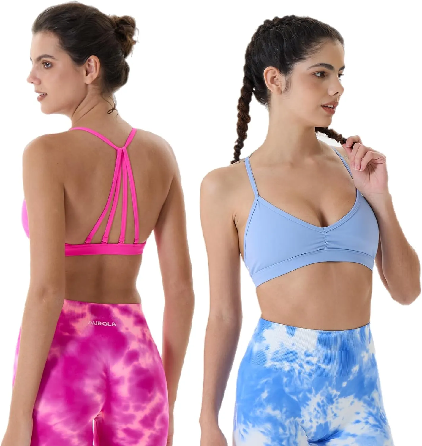 AUROLA Mercury Workout Sports Bras Women Athletic Removable Padded Backless Strapy Minimal Crop Top