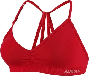 AUROLA Mercury Workout Sports Bras Women Athletic Removable Padded Backless Strapy Minimal Crop Top