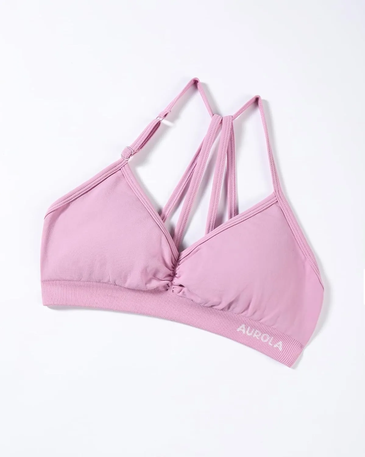 AUROLA Mercury Workout Sports Bras Women Athletic Removable Padded Backless Strapy Minimal Crop Top