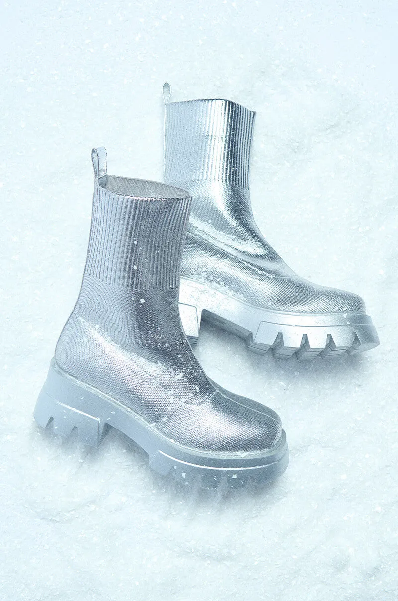 AZALEA WANG MITTY SILVER BOOTIE