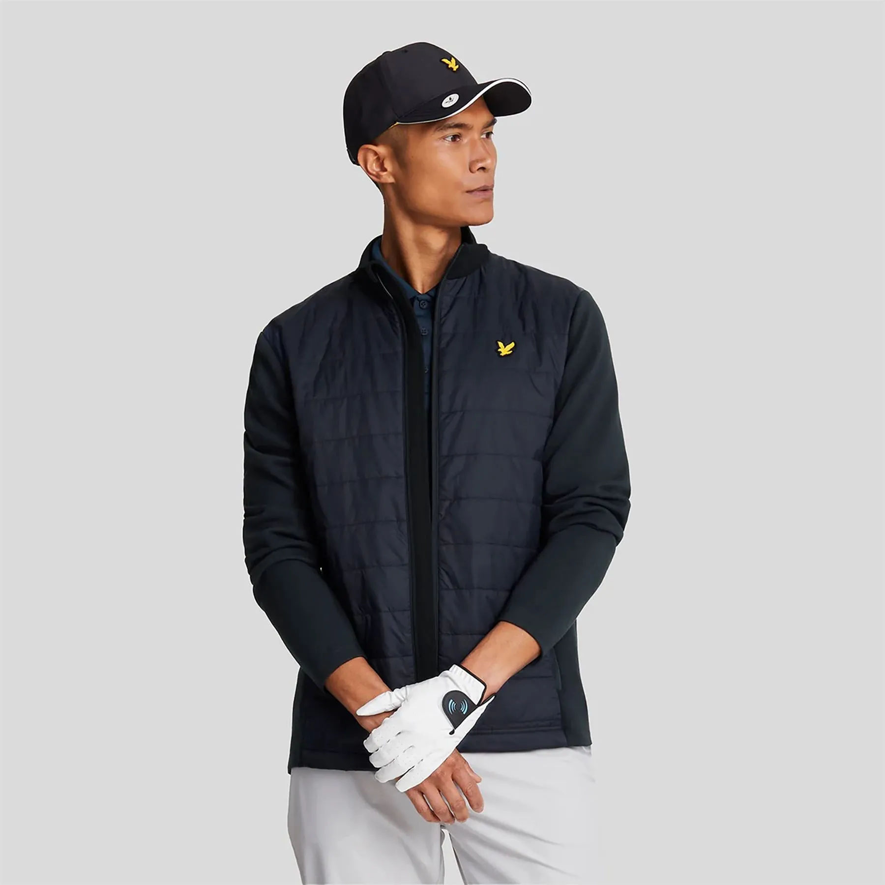 Baffle Quilted FZ Hybrid Jacket Dark Navy - AW24