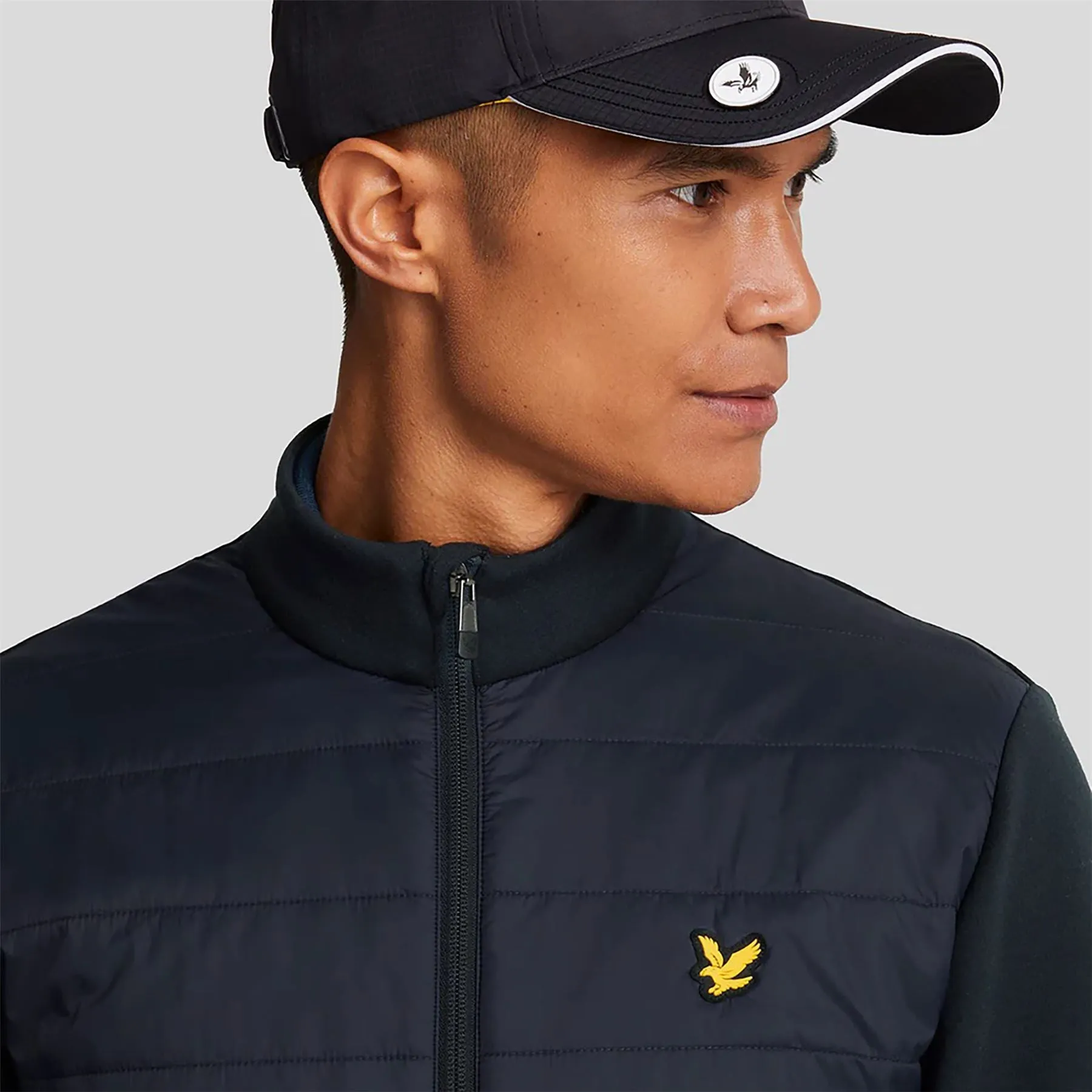 Baffle Quilted FZ Hybrid Jacket Dark Navy - AW24