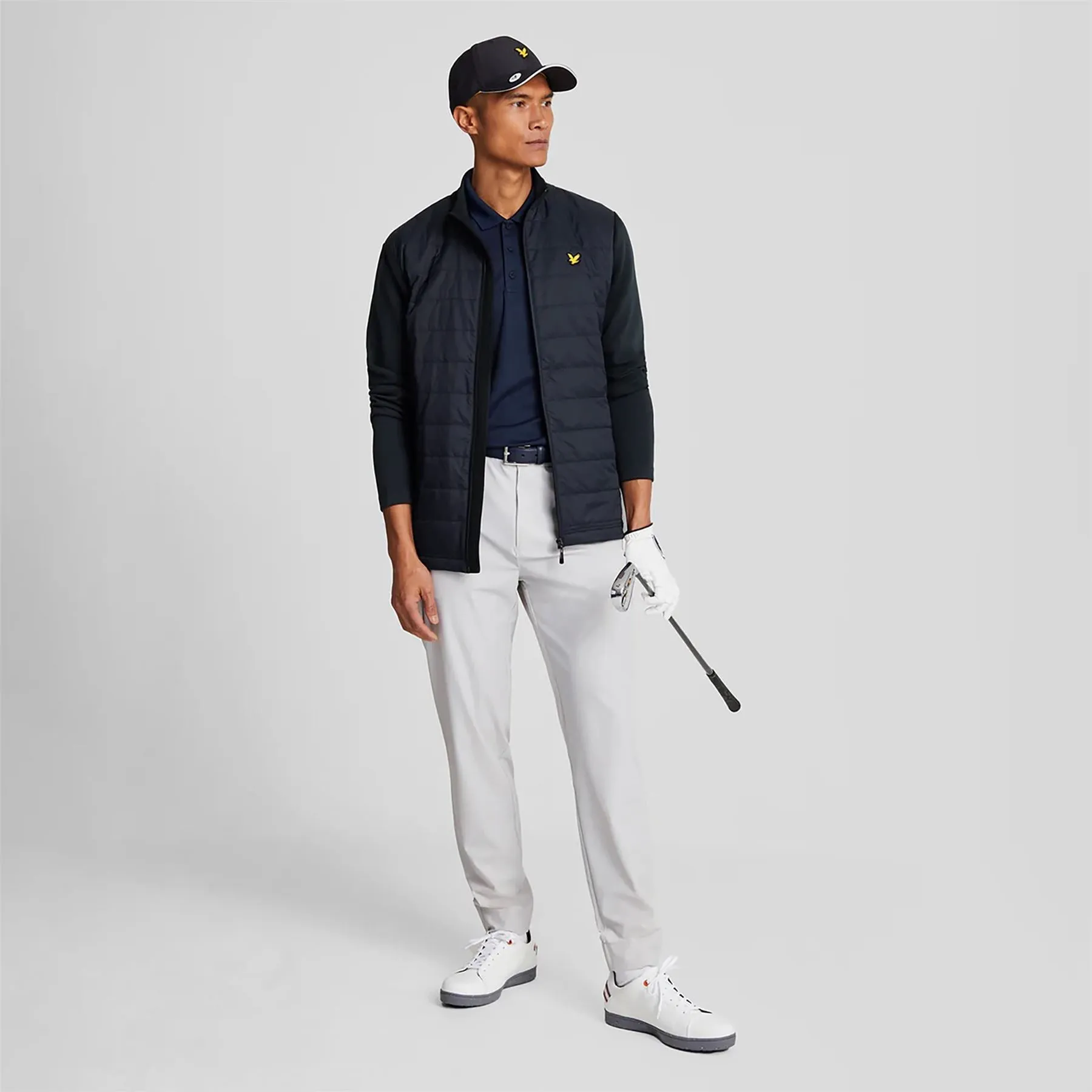 Baffle Quilted FZ Hybrid Jacket Dark Navy - AW24