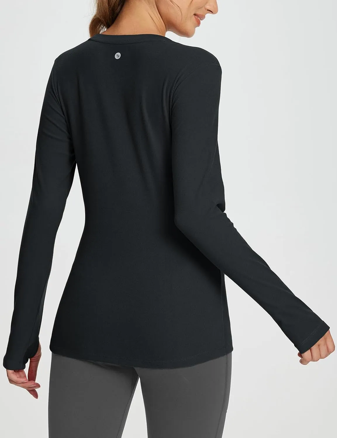 baleaf Women's Long Sleeve Workout Tops Active Running Shirts Loose Fit Quick Dry Athletic Soft