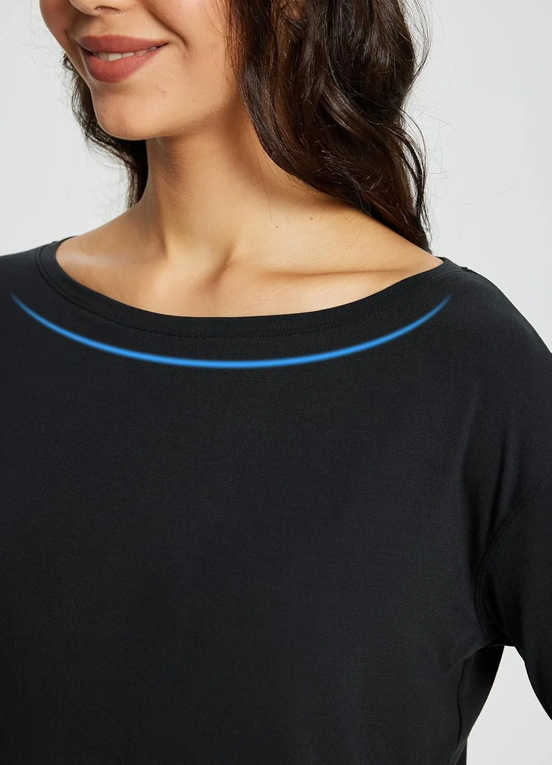 baleaf Women's Long Sleeve Workout Tops Active Running Shirts Loose Fit Quick Dry Athletic Soft