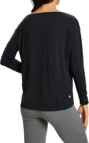 baleaf Women's Long Sleeve Workout Tops Active Running Shirts Loose Fit Quick Dry Athletic Soft