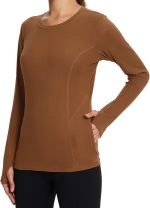 baleaf Women's Long Sleeve Workout Tops Active Running Shirts Loose Fit Quick Dry Athletic Soft