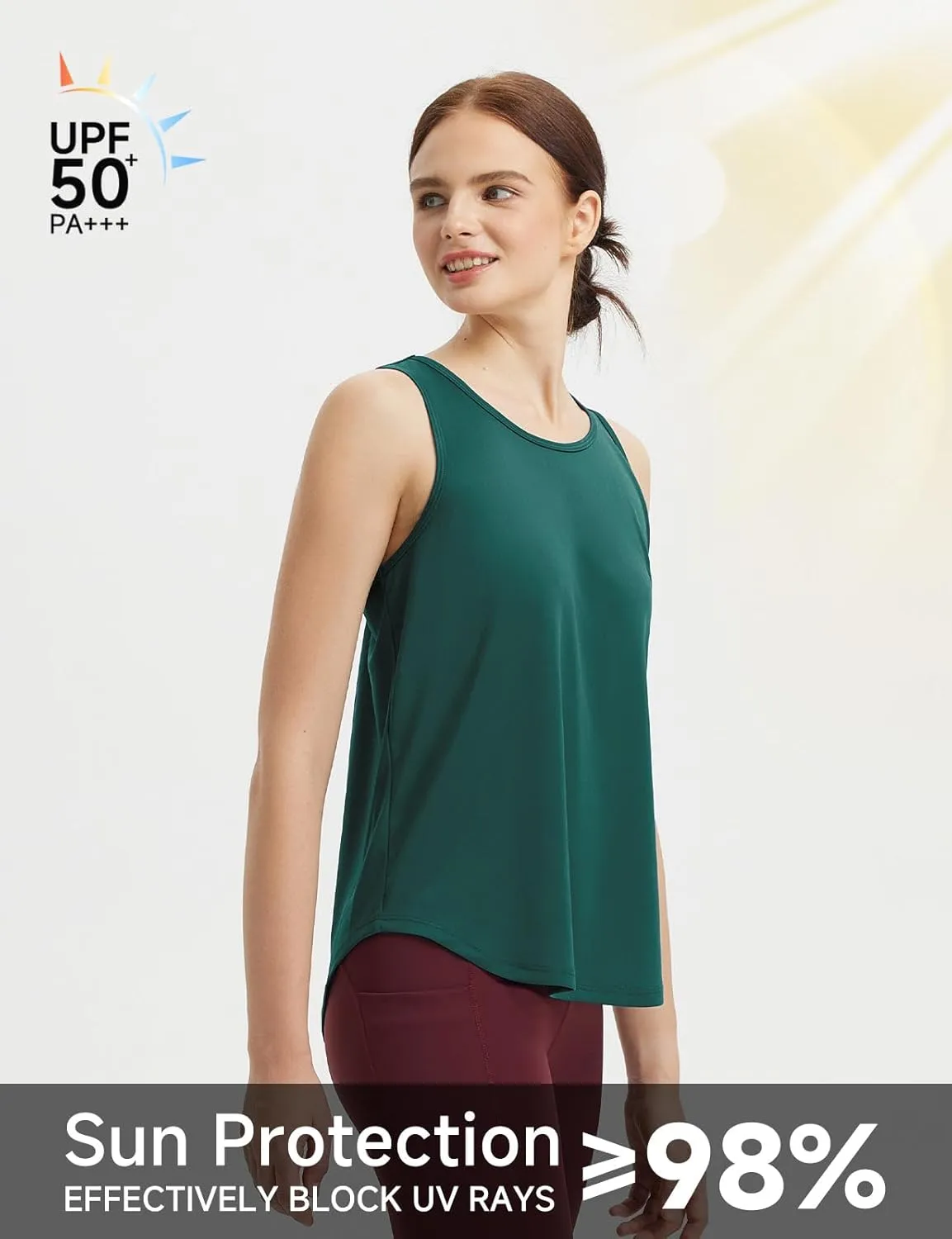 baleaf Women's Workout Tops Racerback Sleeveless Running Athletic Tank Tops Quick Dry Shirts for Sports Gym Exercise