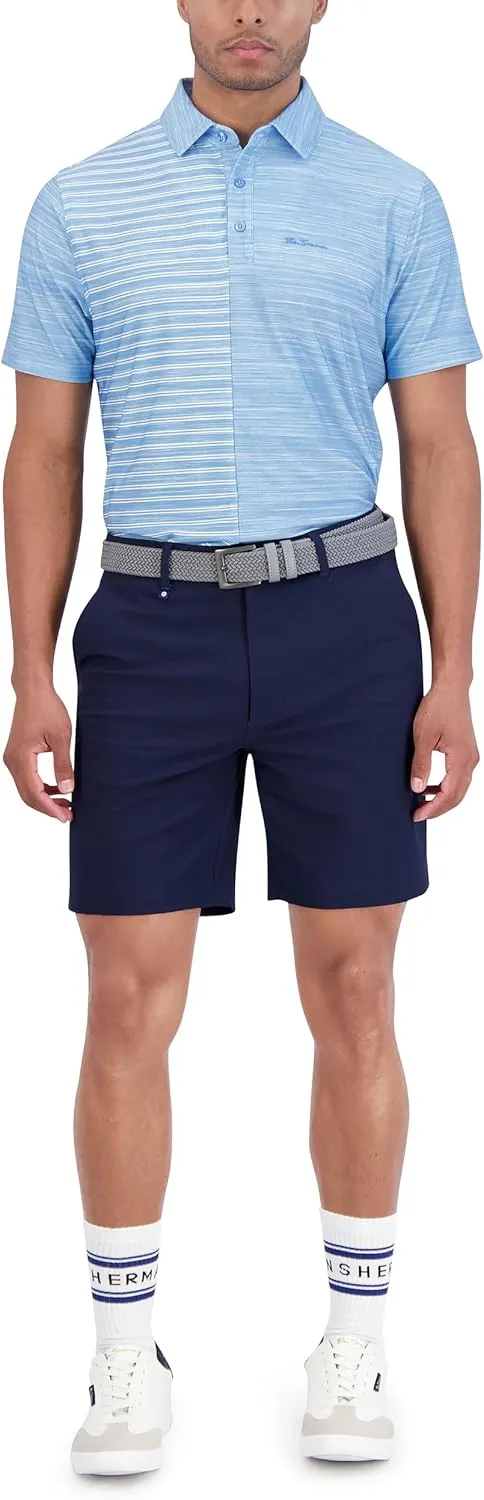 Ben Sherman Men's Performance Polo Shirts Stretch, Extra Soft Fabric, Moisture-Wicking, Odor Resistant