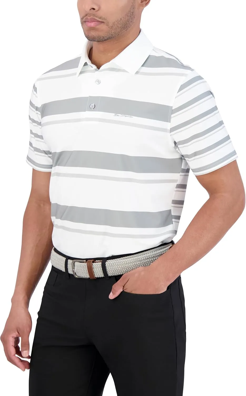 Ben Sherman Men's Performance Polo Shirts Stretch, Extra Soft Fabric, Moisture-Wicking, Odor Resistant
