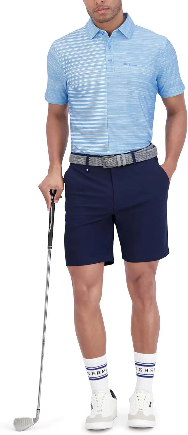 Ben Sherman Men's Performance Polo Shirts Stretch, Extra Soft Fabric, Moisture-Wicking, Odor Resistant
