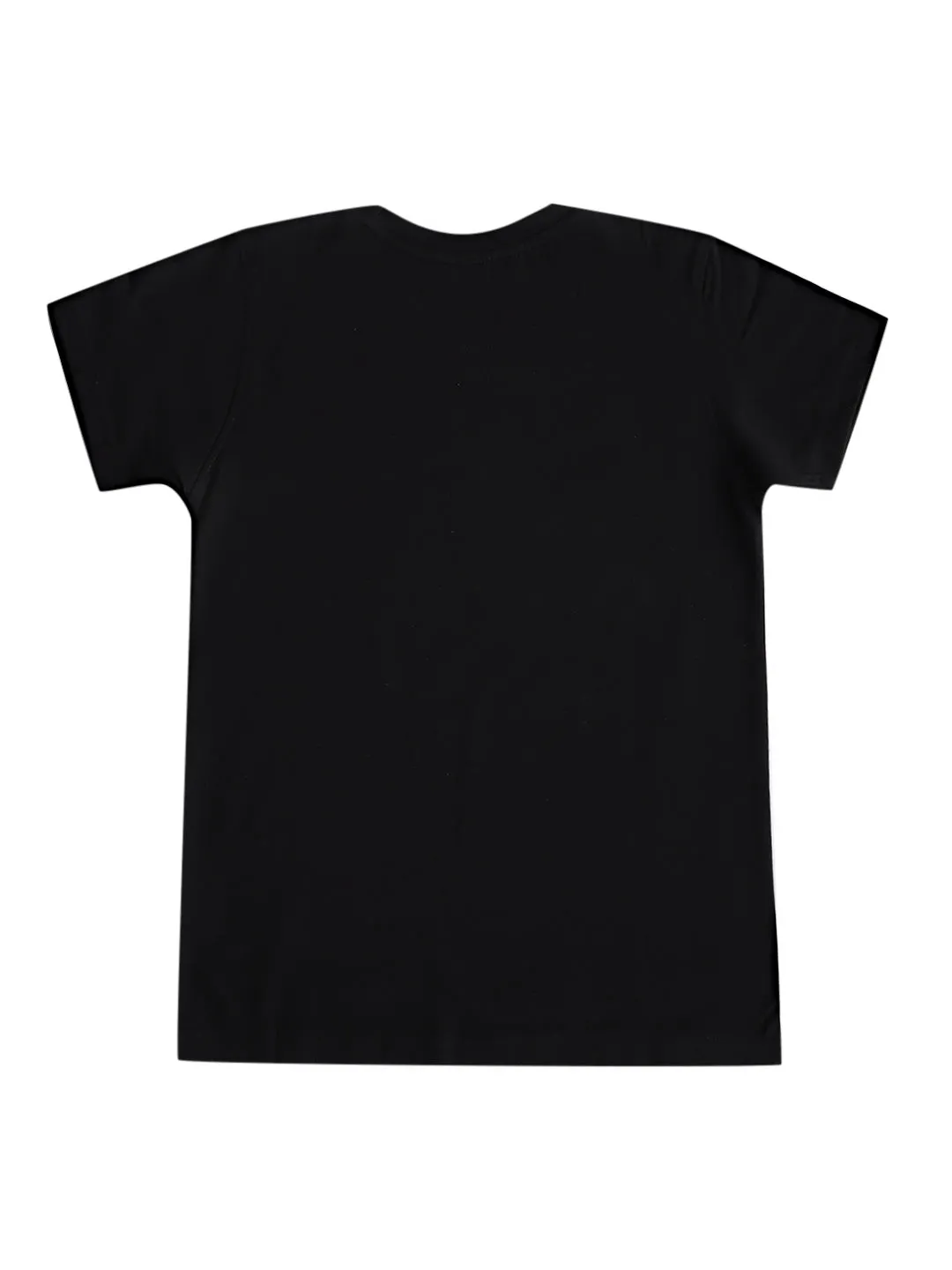 Boys Casual Black Half Sleeve  T-Shirt