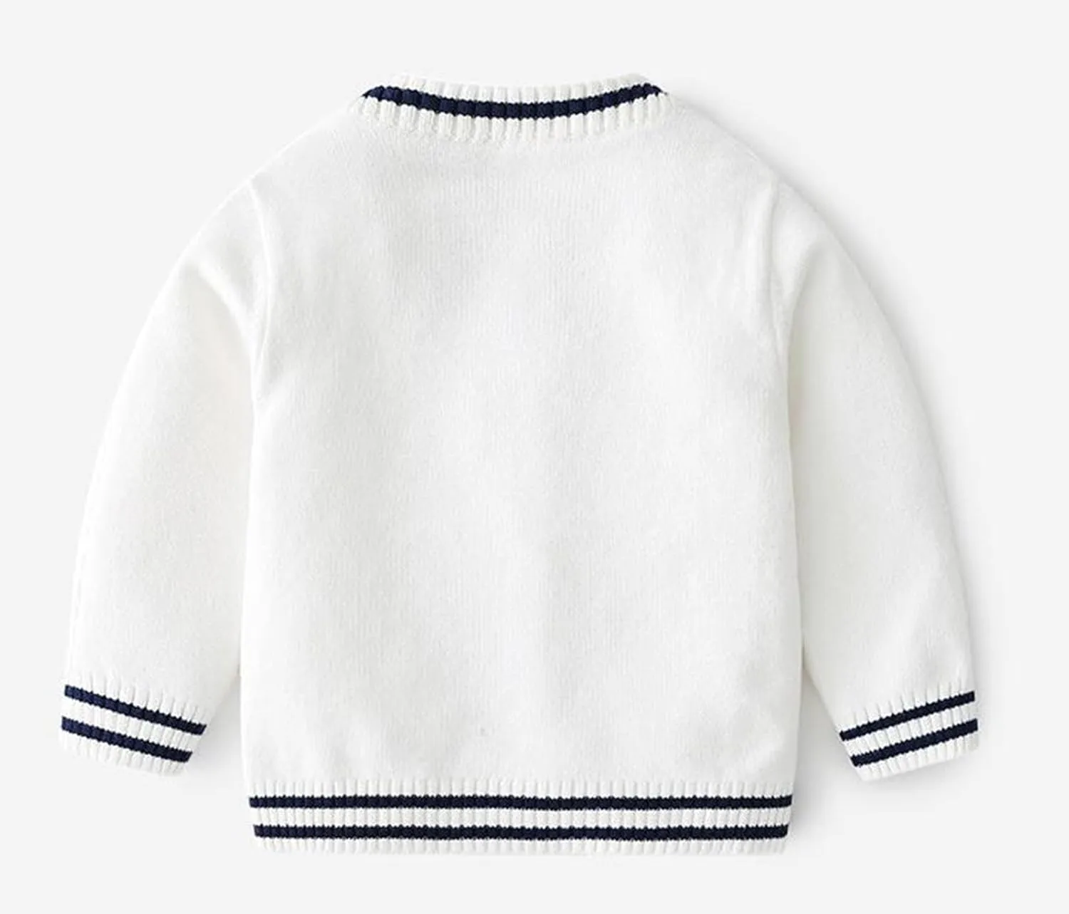 Boys Girls School Uniform Cardigan Sweater Soft Cotton V-Neck Soft Cotton Knit Outerwear
