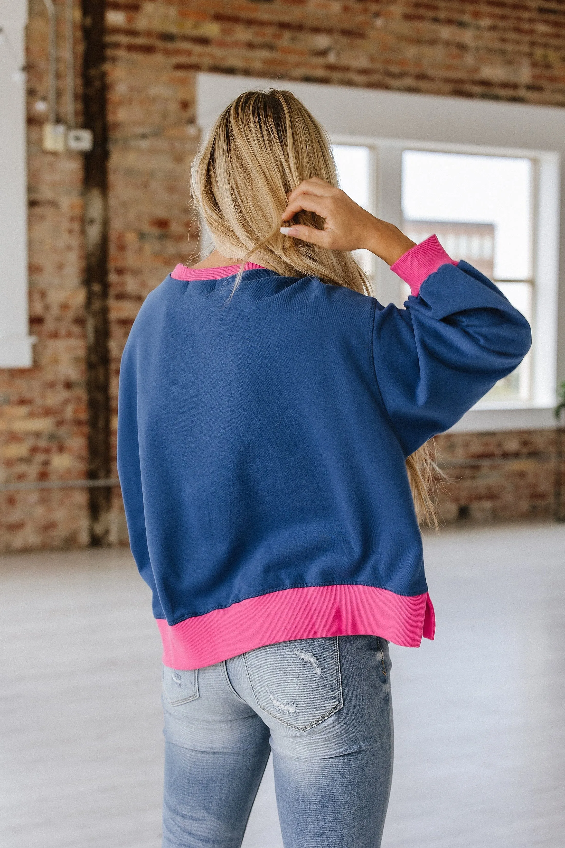 Brandie Contrast Trim Sweatshirt | S-XL | PRE ORDER