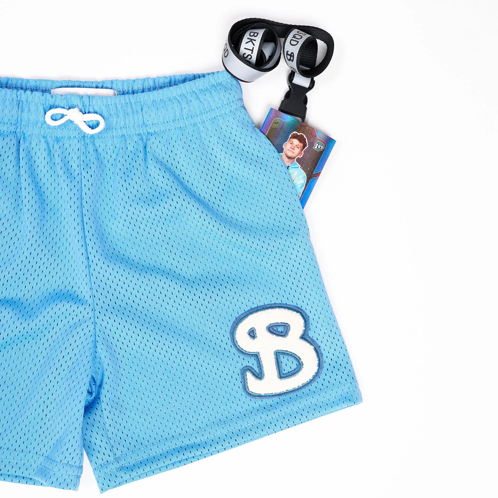 CLASSIC CHENILLE YOUTH SHORTS - BABY BLUE