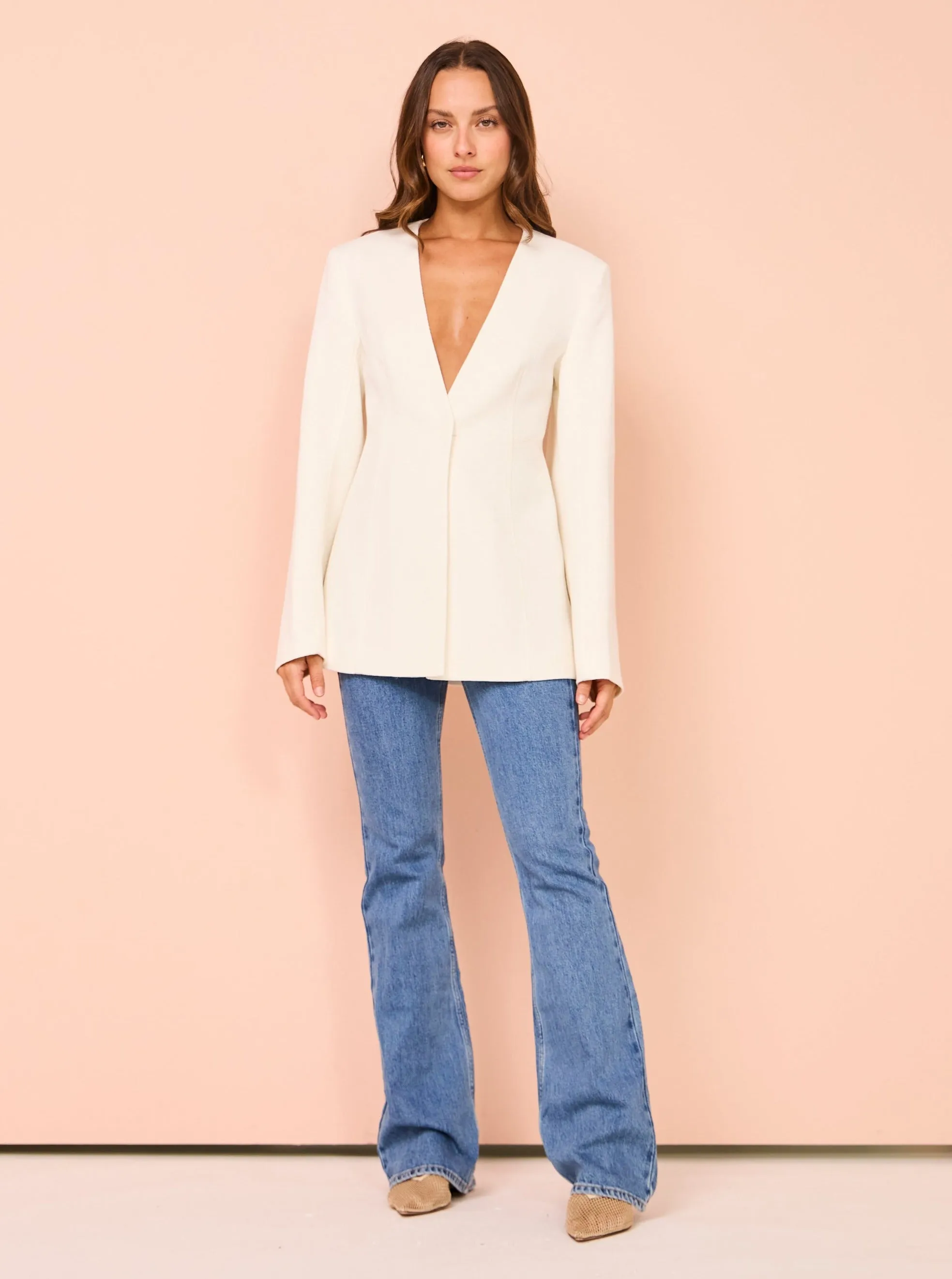 Clea Toledo Blazer in Off White