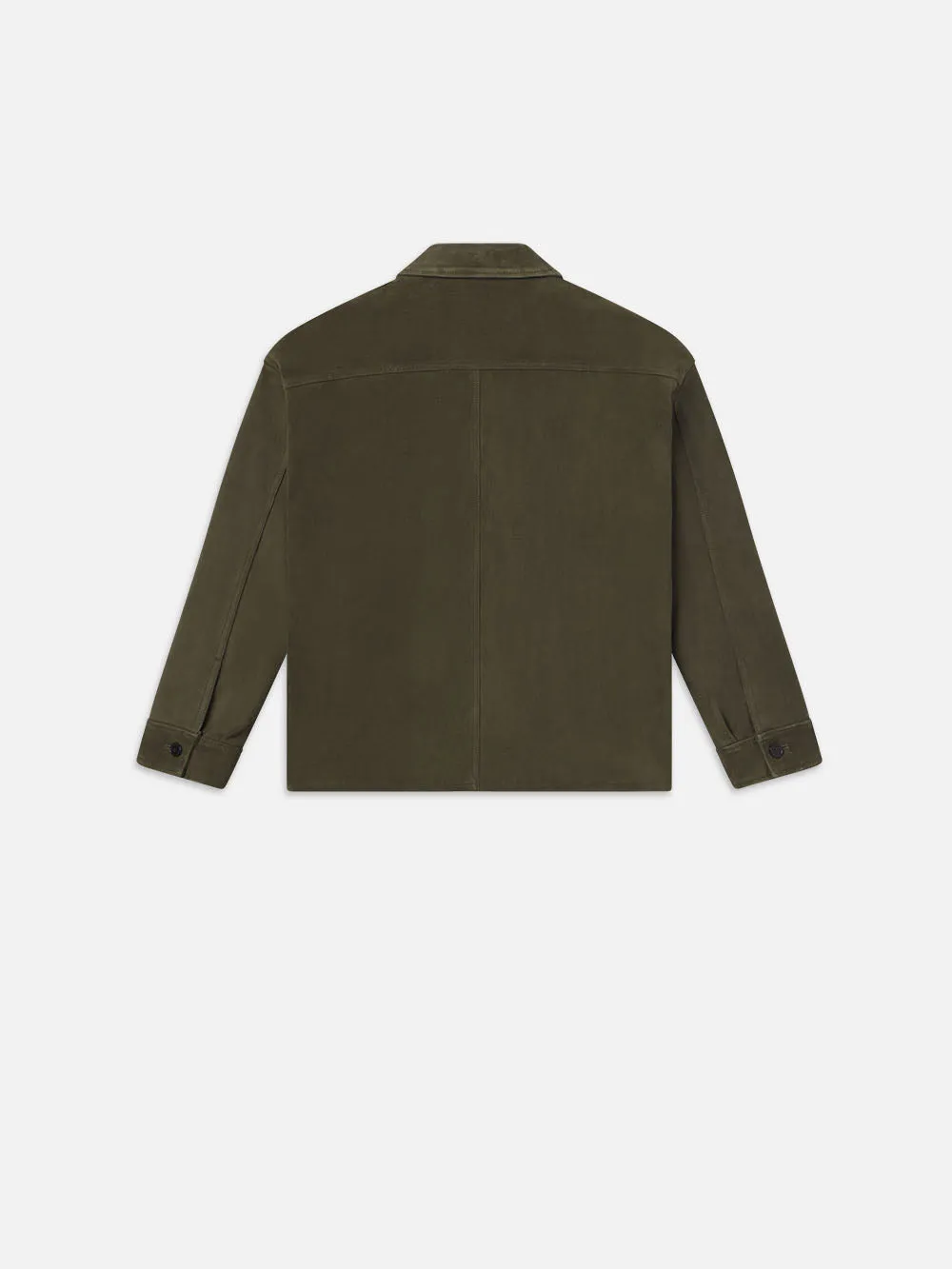 Clean Suede Jacket -- Dark Olive