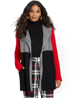 Colorblock Sweater Jacket