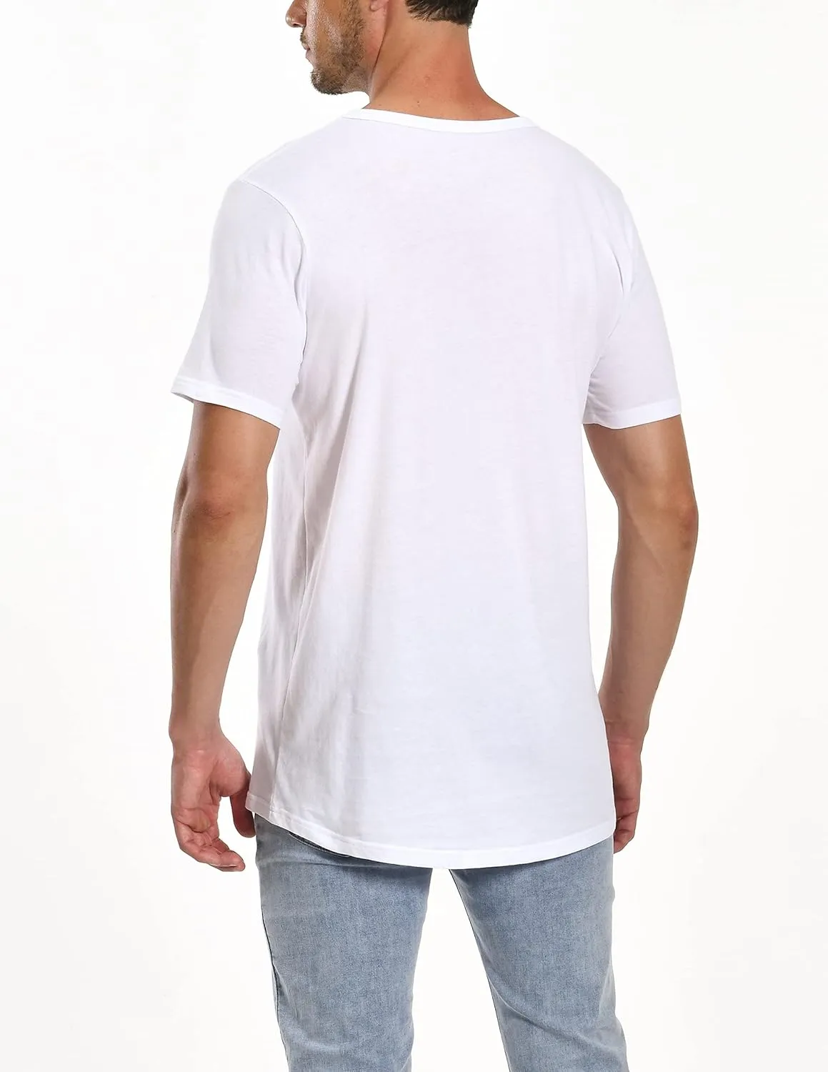 Comfneat Men's 8-Pack White Premium Soft Cotton Undershirts Crew Neck T-Shirts
