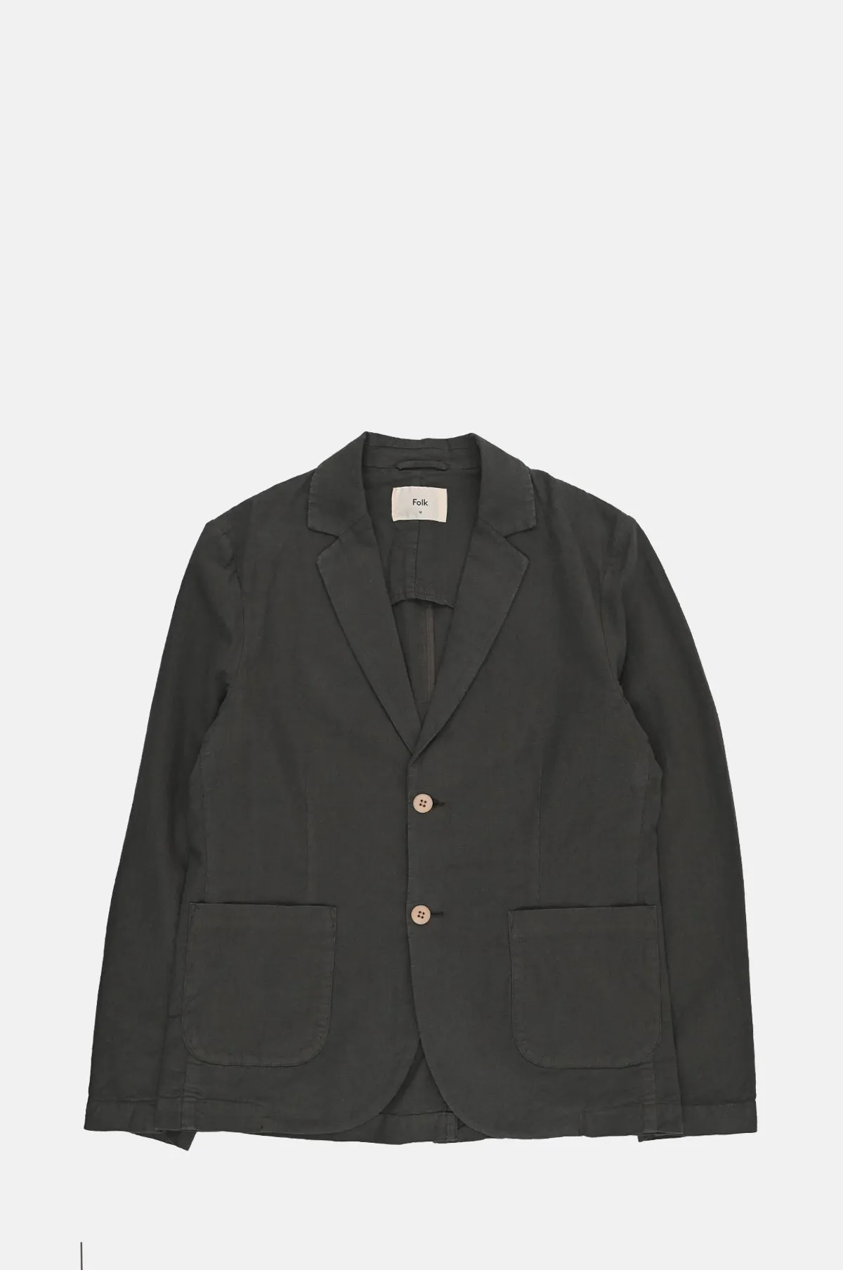 Cotton Linen Blazer Dark Sage