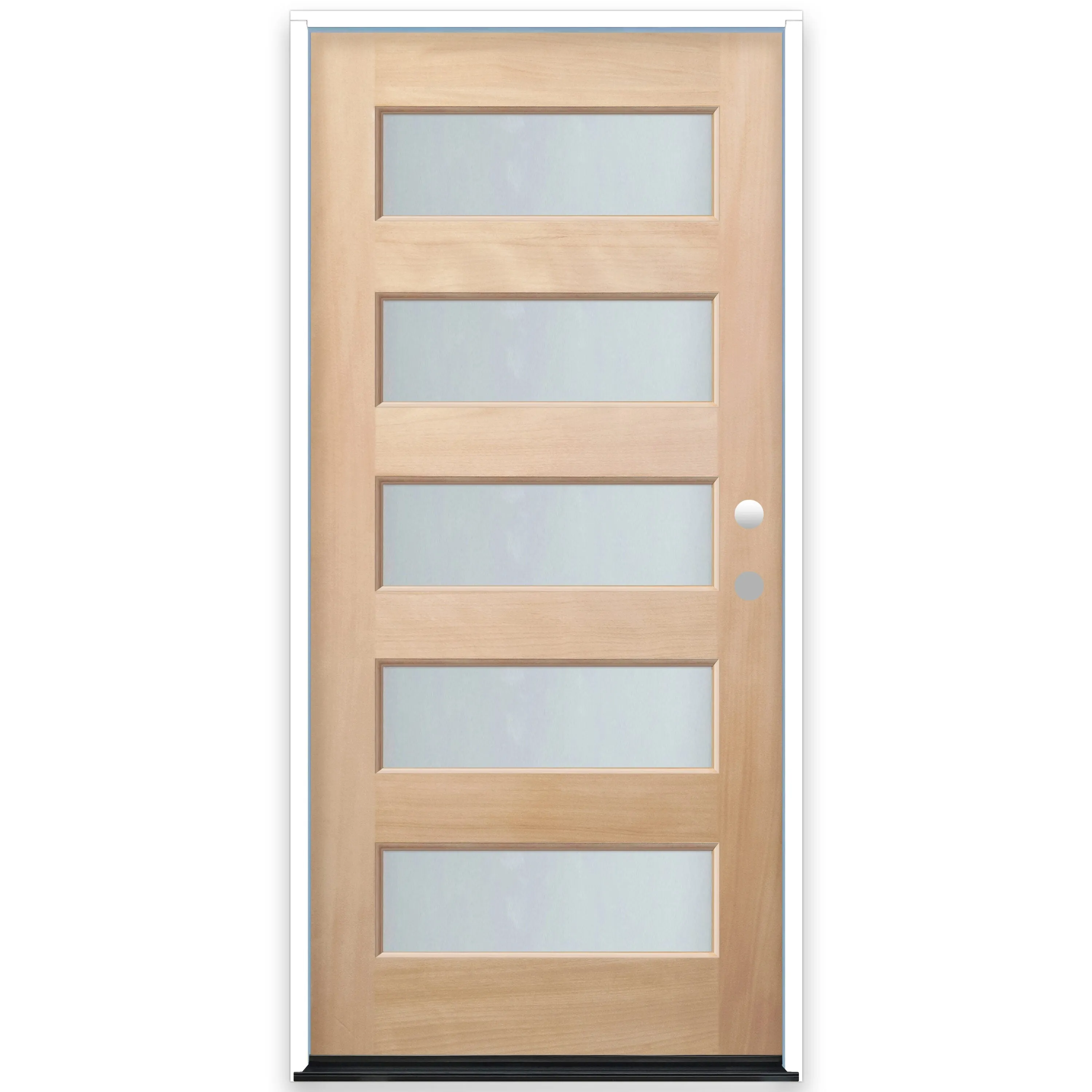 Creative Entryways 36-in x 80-in Unfinished Wood Full Lite Front Door with Frosted Glass