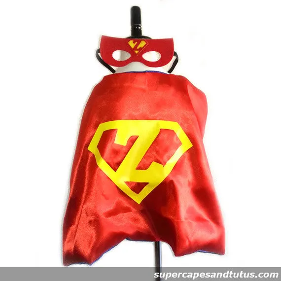 Customized Superhero Cape with Childs Initial in Shield