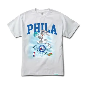 Diamond x Space Jam x NBA 76ers Tee - White