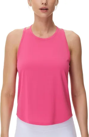 Dragon Fit Women's Athletic Tank Tops Yoga Workout Racerback Tops Quick Dry Running Sleeveless Shirts