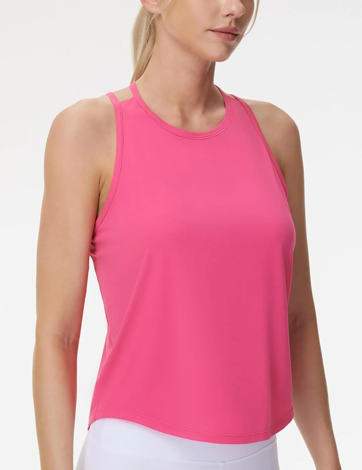 Dragon Fit Women's Athletic Tank Tops Yoga Workout Racerback Tops Quick Dry Running Sleeveless Shirts