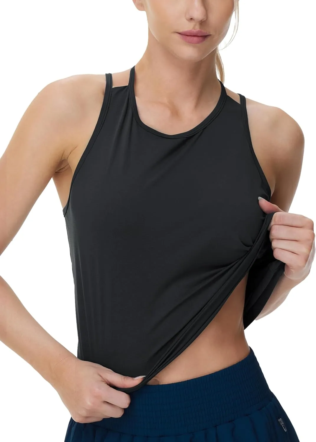 Dragon Fit Women's Athletic Tank Tops Yoga Workout Racerback Tops Quick Dry Running Sleeveless Shirts