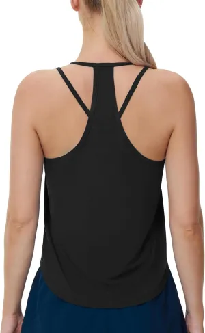 Dragon Fit Women's Athletic Tank Tops Yoga Workout Racerback Tops Quick Dry Running Sleeveless Shirts
