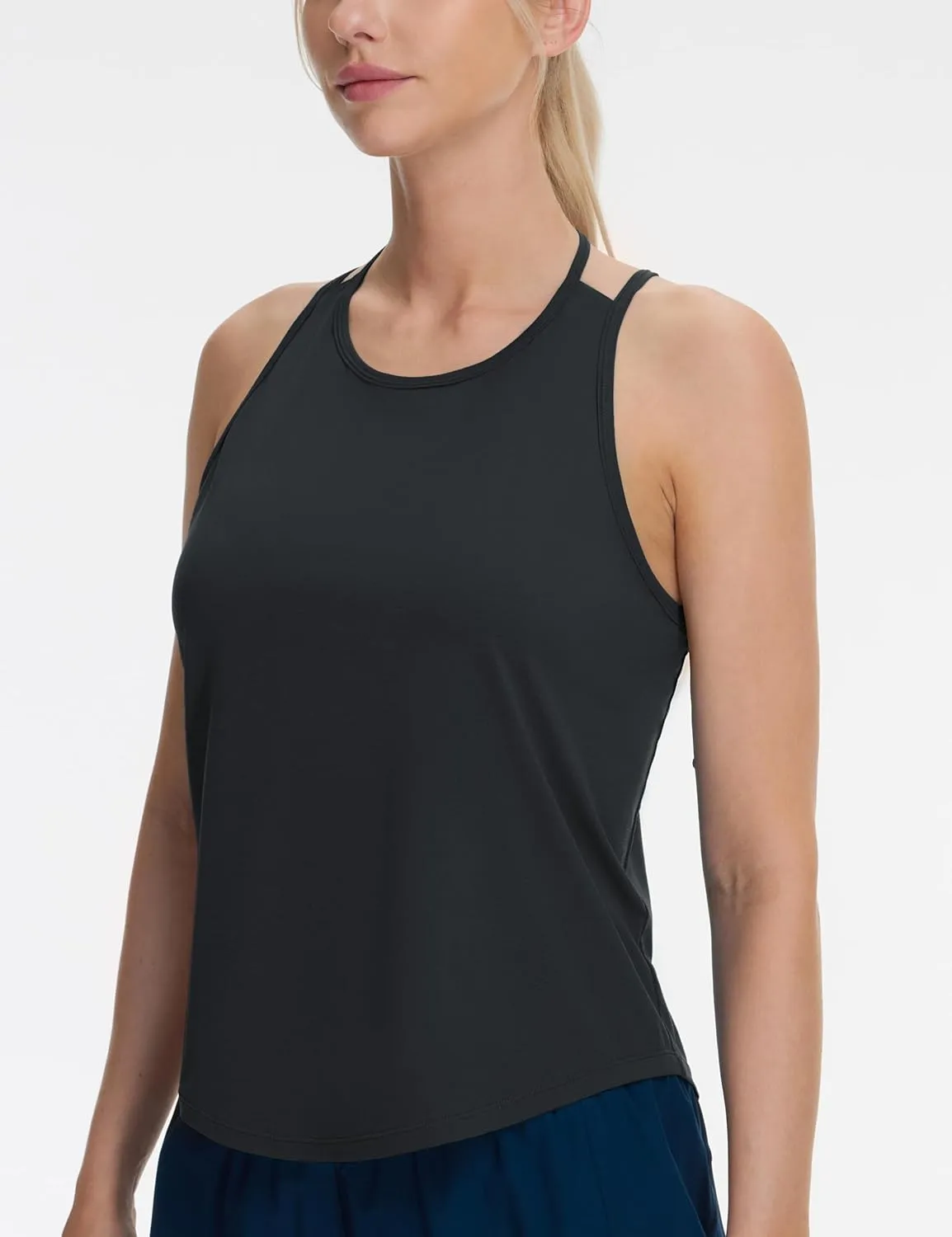Dragon Fit Women's Athletic Tank Tops Yoga Workout Racerback Tops Quick Dry Running Sleeveless Shirts