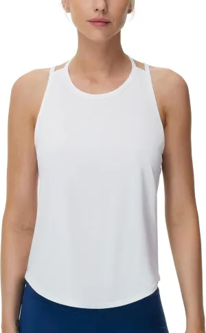 Dragon Fit Women's Athletic Tank Tops Yoga Workout Racerback Tops Quick Dry Running Sleeveless Shirts