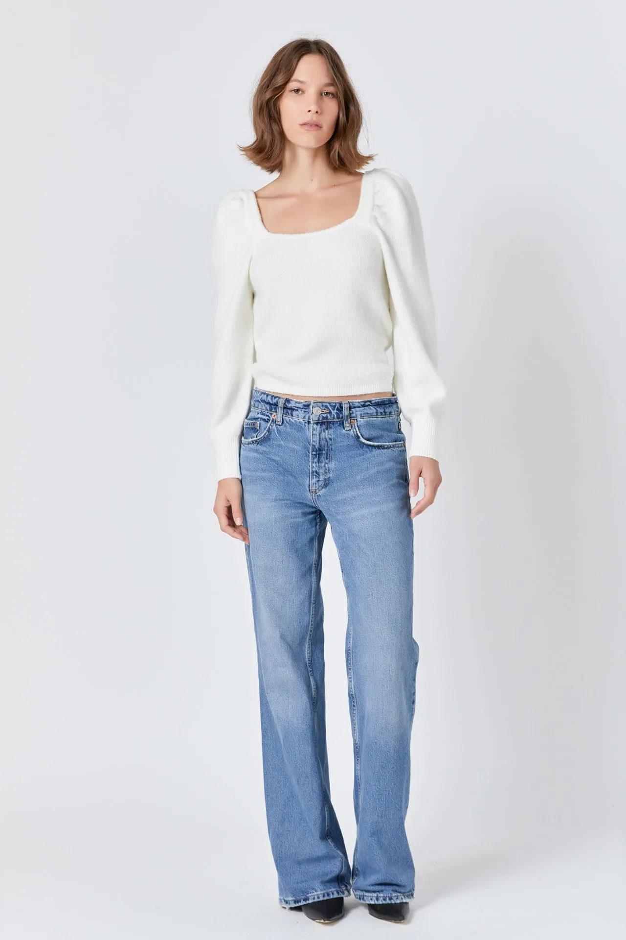 Endless Rose - Puff Sleeve Sweater