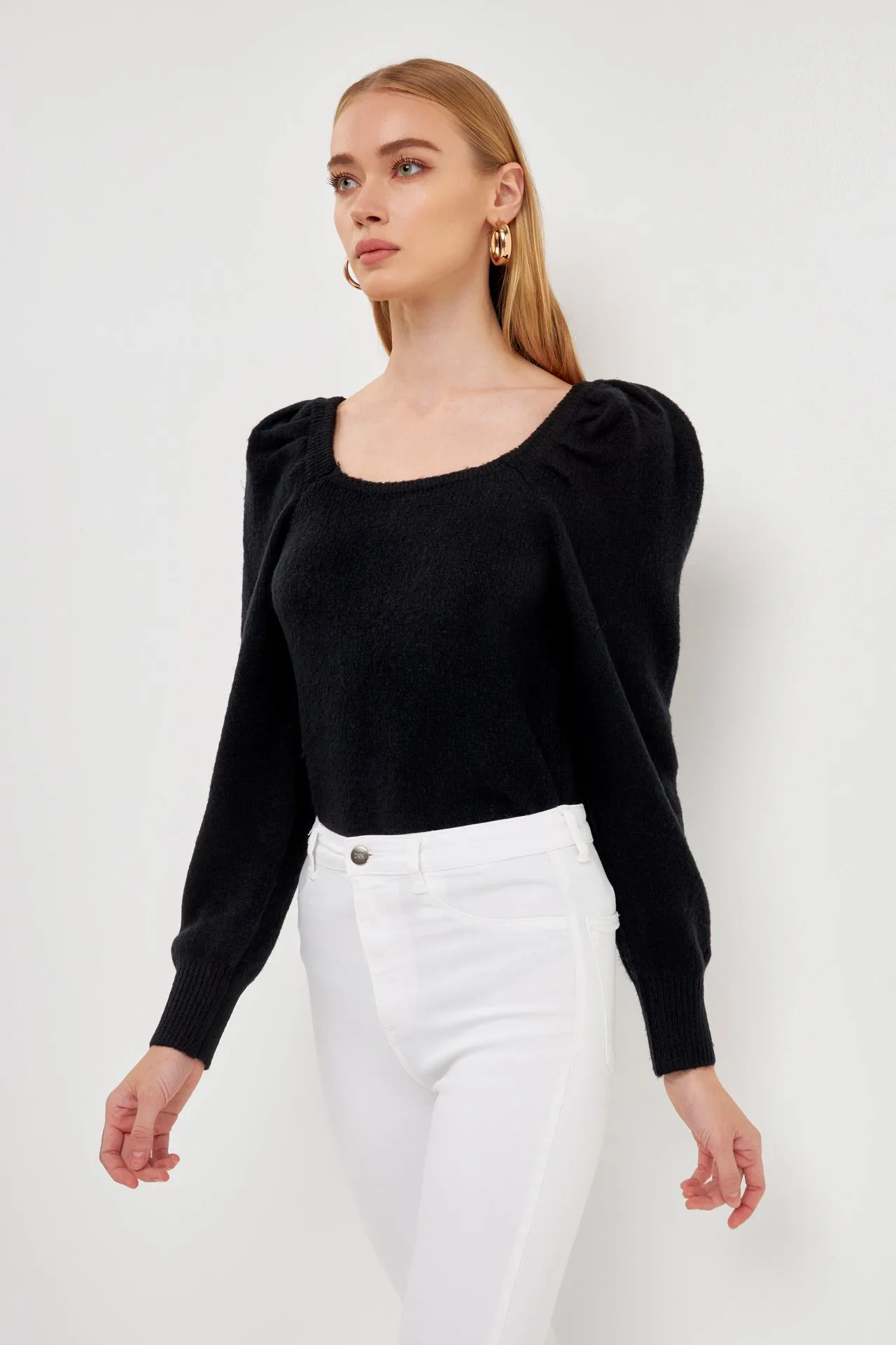 Endless Rose - Puff Sleeve Sweater
