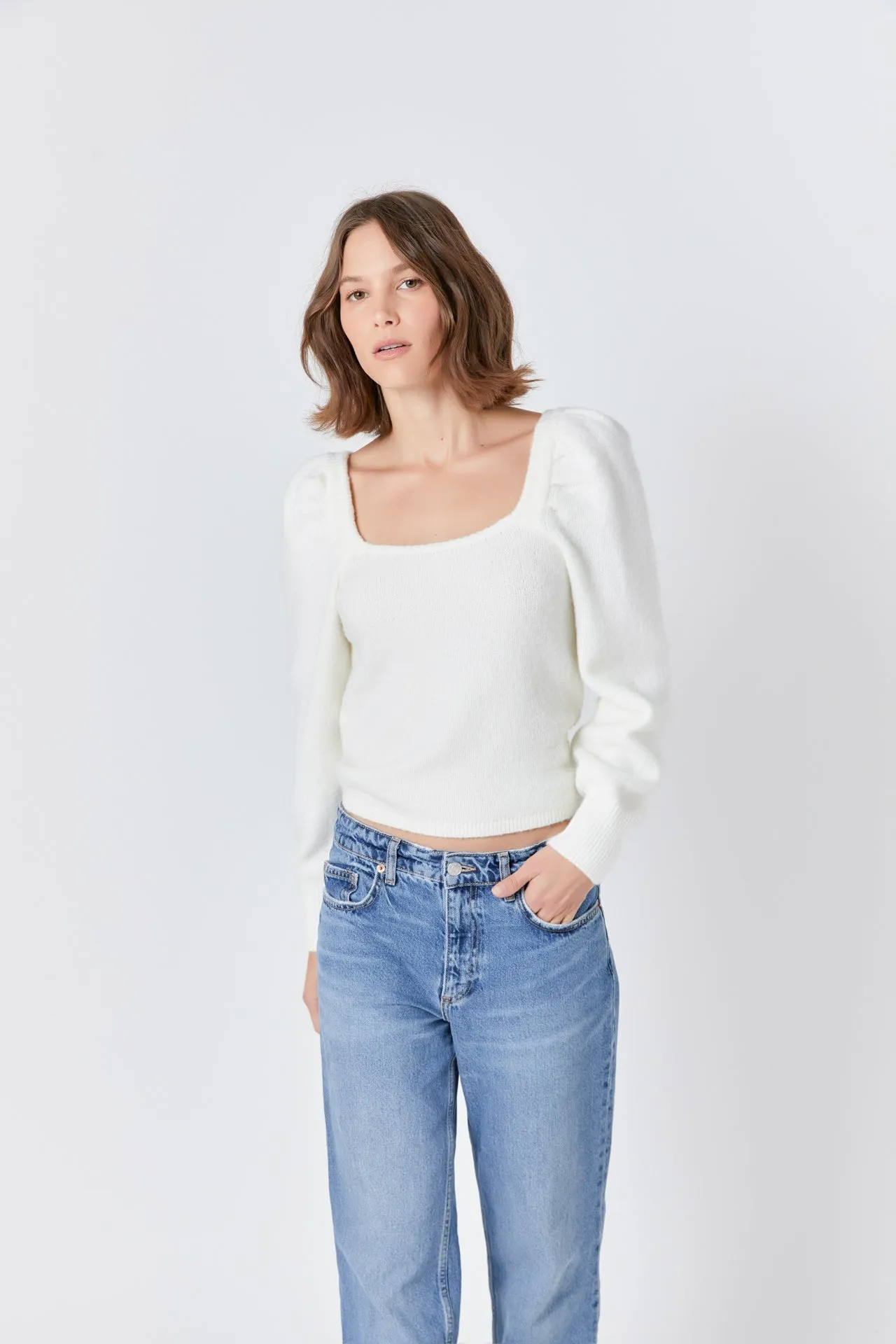 Endless Rose - Puff Sleeve Sweater