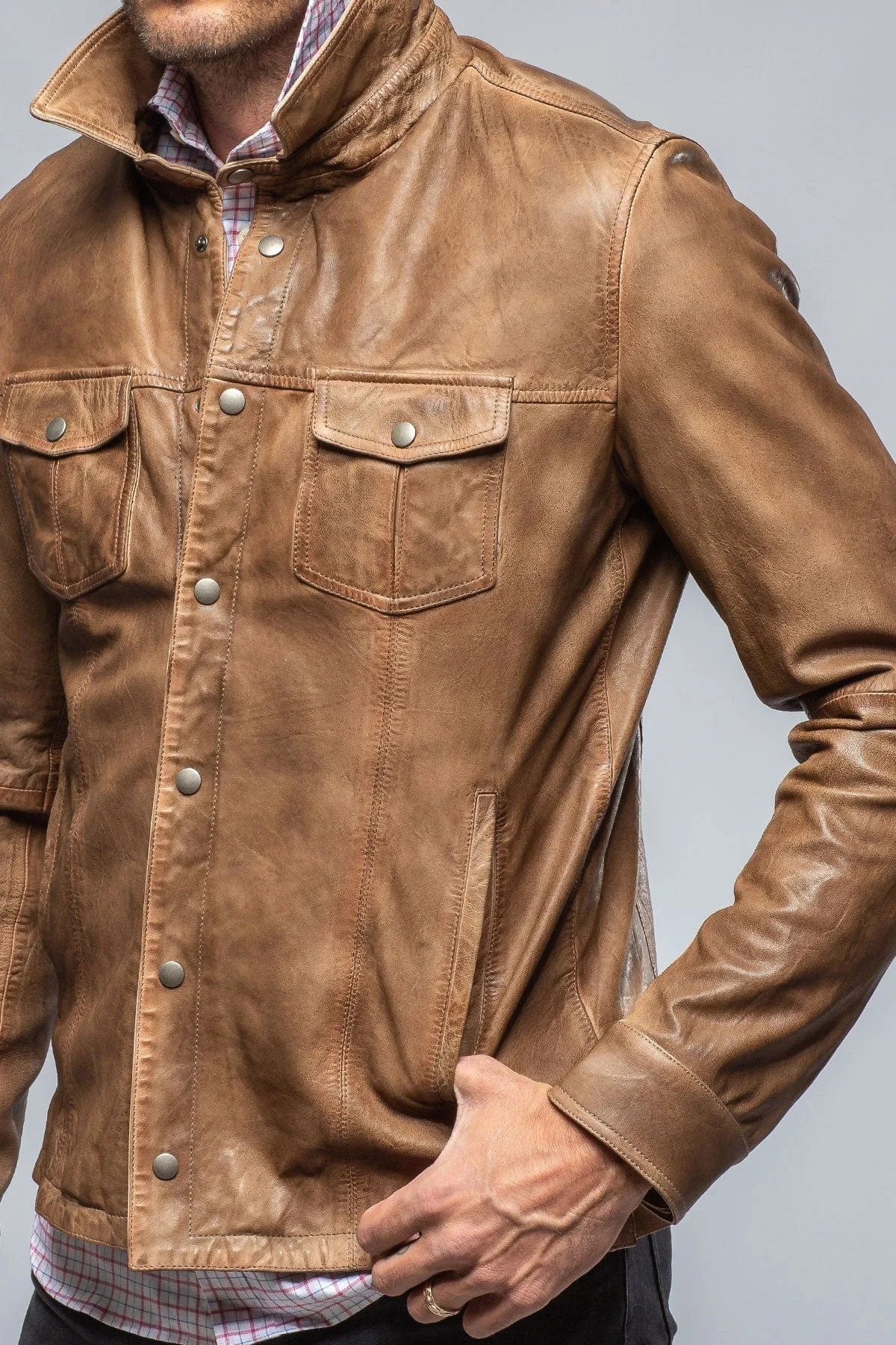 Enna 12 Month Washed Shirt Jacket in Camel