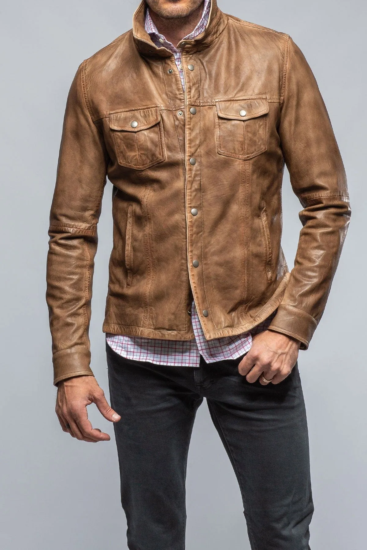 Enna 12 Month Washed Shirt Jacket in Camel