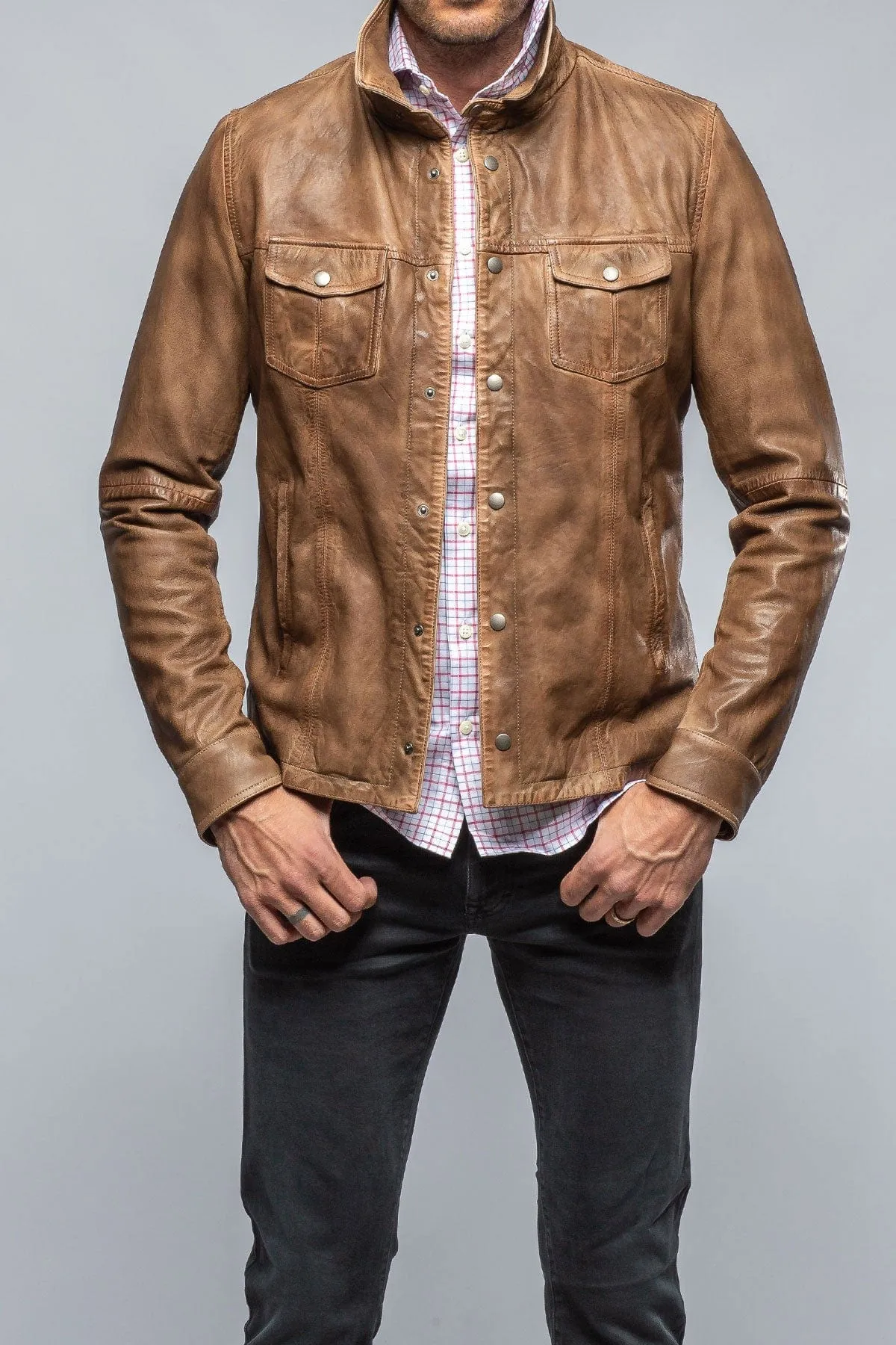Enna 12 Month Washed Shirt Jacket in Camel