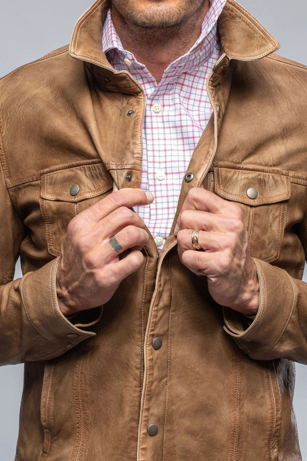 Enna 12 Month Washed Shirt Jacket in Camel