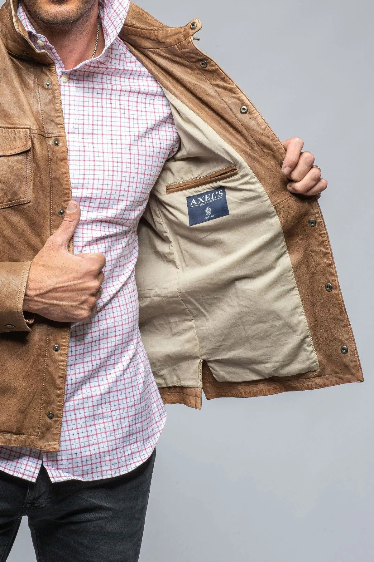 Enna 12 Month Washed Shirt Jacket in Camel