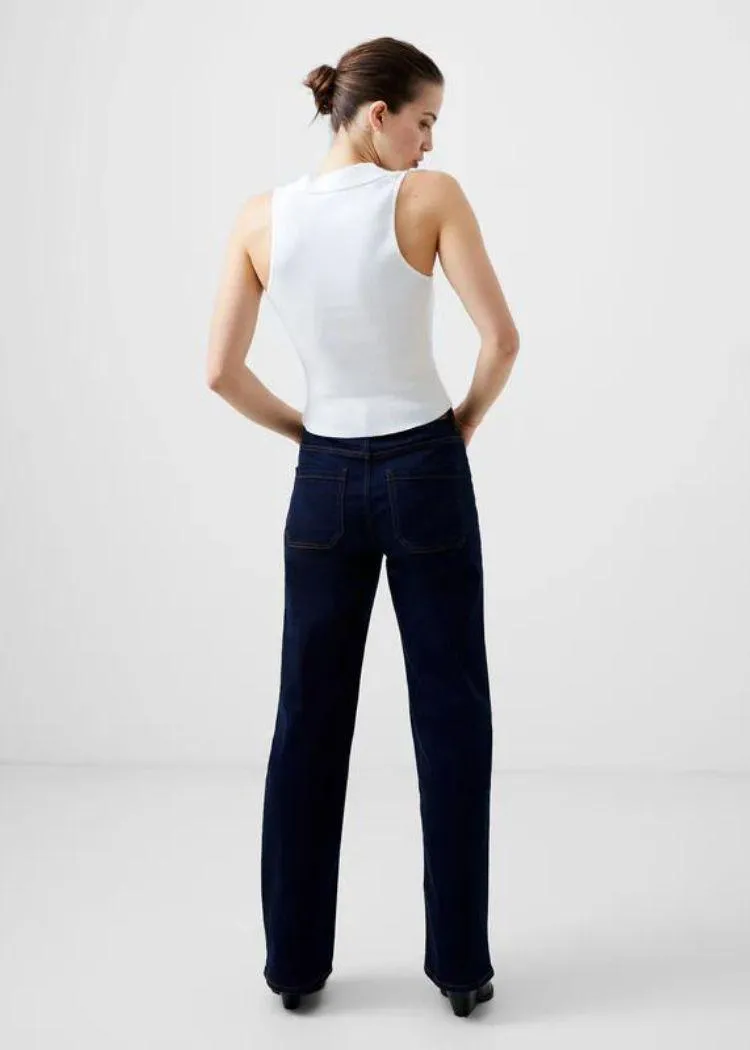 French Connection Cosysoft V- Neck Sleeveless Jumper- Winter White