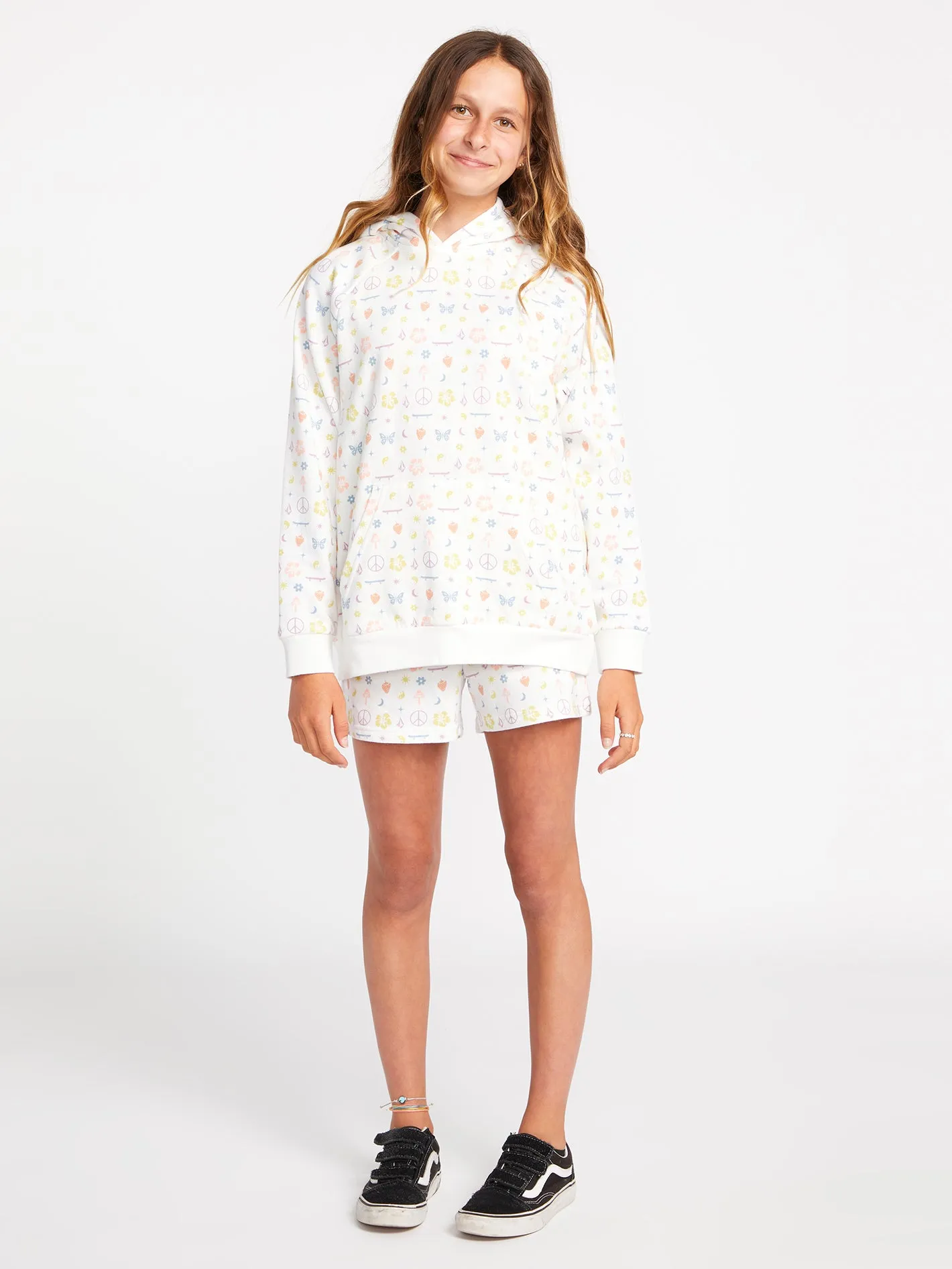 Girls Truly Stoked Boyfriend Pullover - Multi