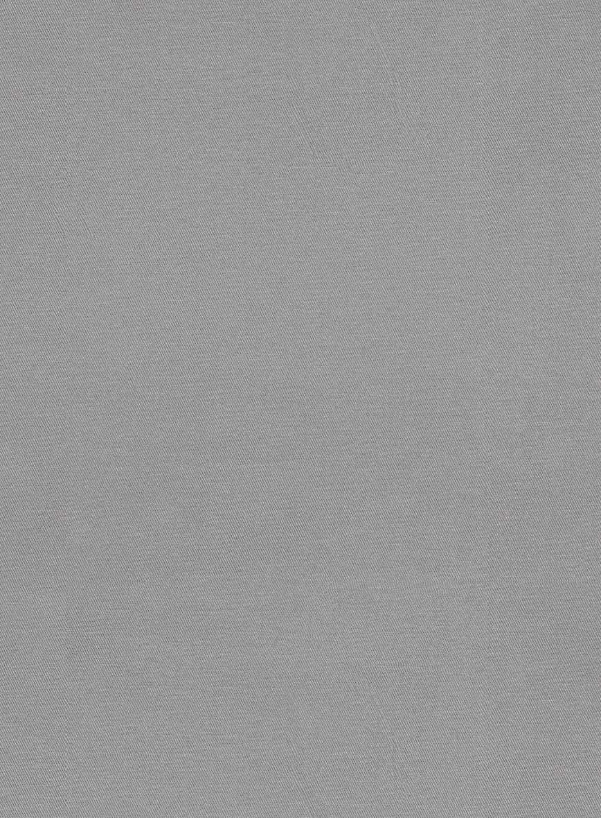 Gray Feather Cotton Canvas Stretch Shorts
