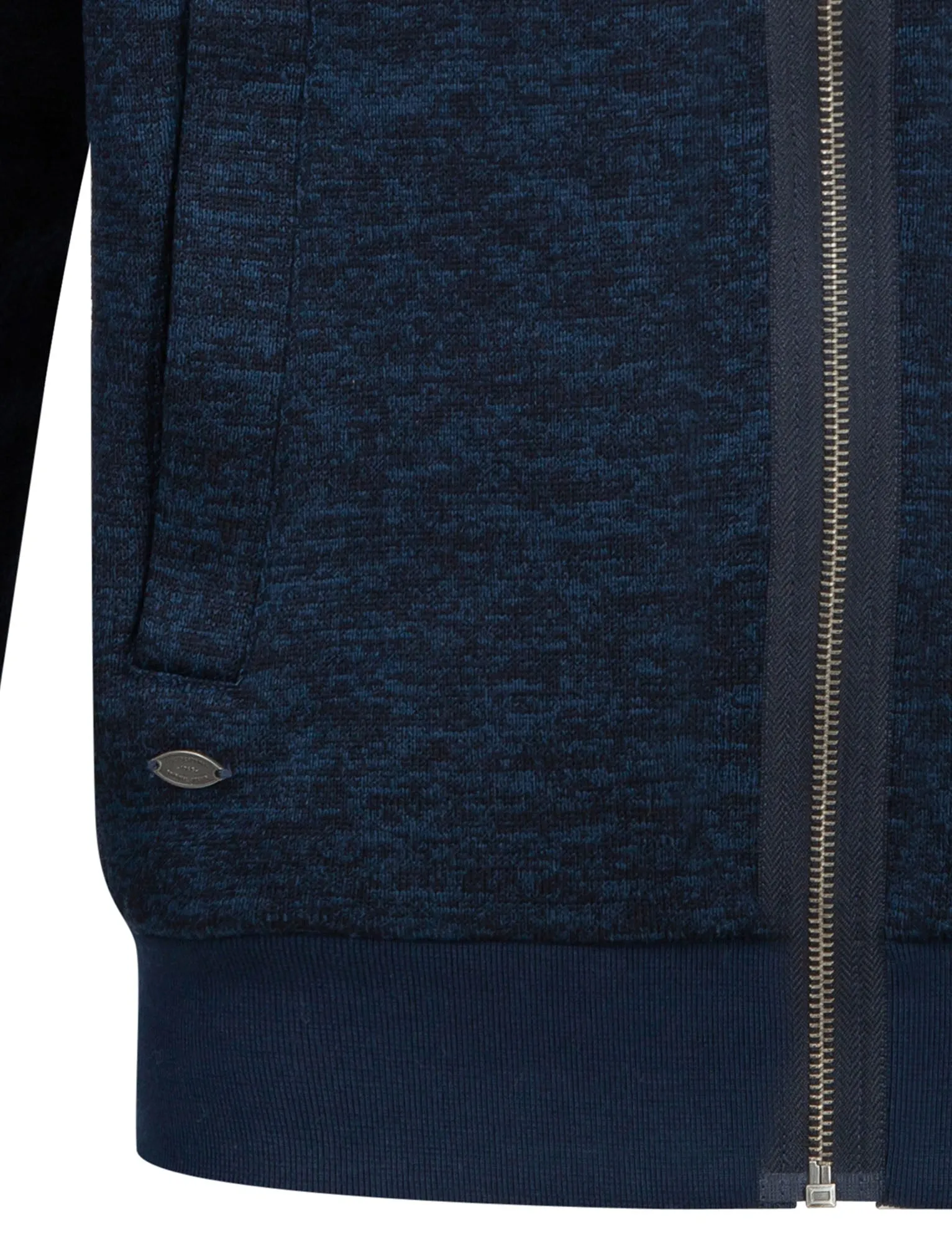 Greenhill  Zip Through Flecked Fleece Hoodie With Borg Lining In Teal - Tokyo Laundry